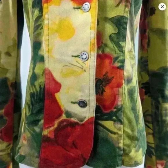 Vintage Léa Kanth Bright Floral Denim Ensemble (Rare) - Picture 13 of 15